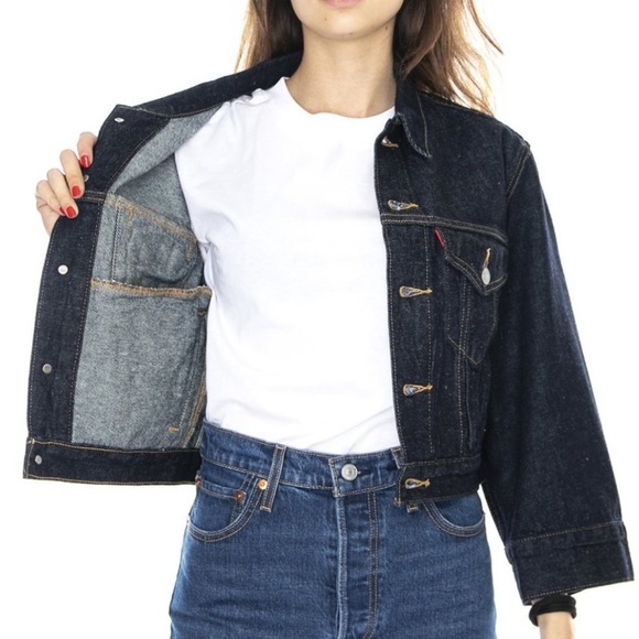 Levi’s Premium Loose Sleeve Trucker Jacket Gotta Dip Hemp - Picture 4 of 11